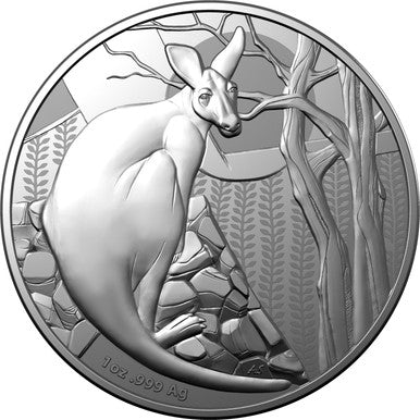 2022 $1 Kangaroo Series 1oz Fine Silver Frosted Uncirculated Coin