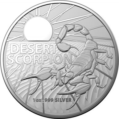 2022 $1 Australia's Most Dangerous Desert Scorpion 1oz Silver BU Coin