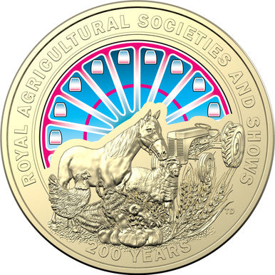 2022 $1 Bicentenary of The Royal Agricultural Society Coloured Uncirculated Coin