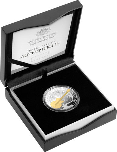 2022 50c 50th Anniversary Tamworth Country Music Festival Selectively Gold Plated Silver Proof Coin