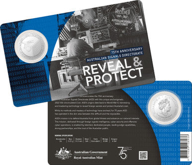 2022 Australian Signals Directorate 75th Anniversary 50c CuNi Uncirculated Coin