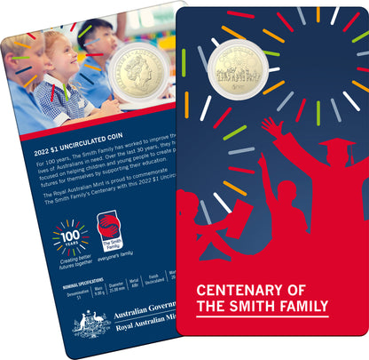 2022 $1 Centenary of The Smith Family Uncirculated Coin
