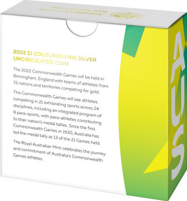 2022 $1 Australian Commonwealth Games Team 1/2oz Silver Coin
