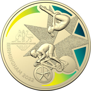 2022 $1 Australian Commonwealth Games Team Coloured Uncirculated Coin