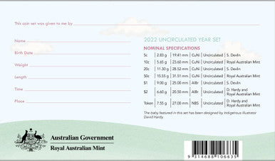 2022 Baby Uncirculated 6 Coin Set CuNi AlBr