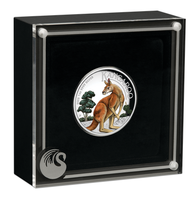 2023 Australian Kangaroo  $1 High Relief Colour 1oz Silver Proof Coin
