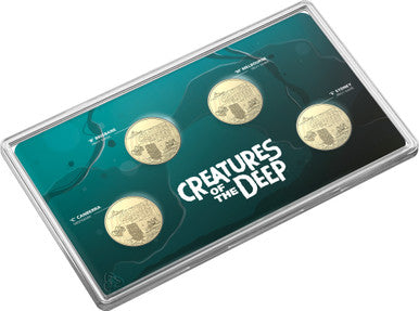 2023 $1 Creatures of The Deep Uncirculated 4 Coin Set