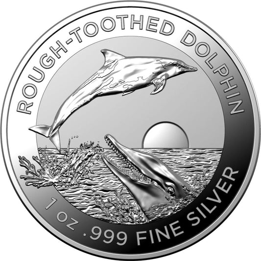 2023 $5 Rough-Toothed Dolphin 1oz Silver High Relief Proof Coin