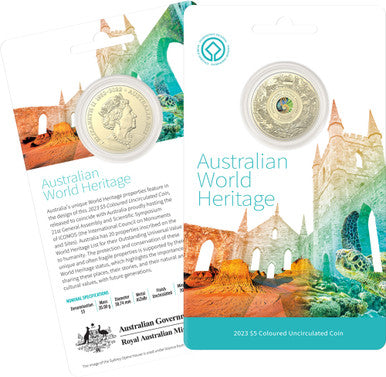 2023 $5 Australian World Heritage Coloured Uncirculated Coin