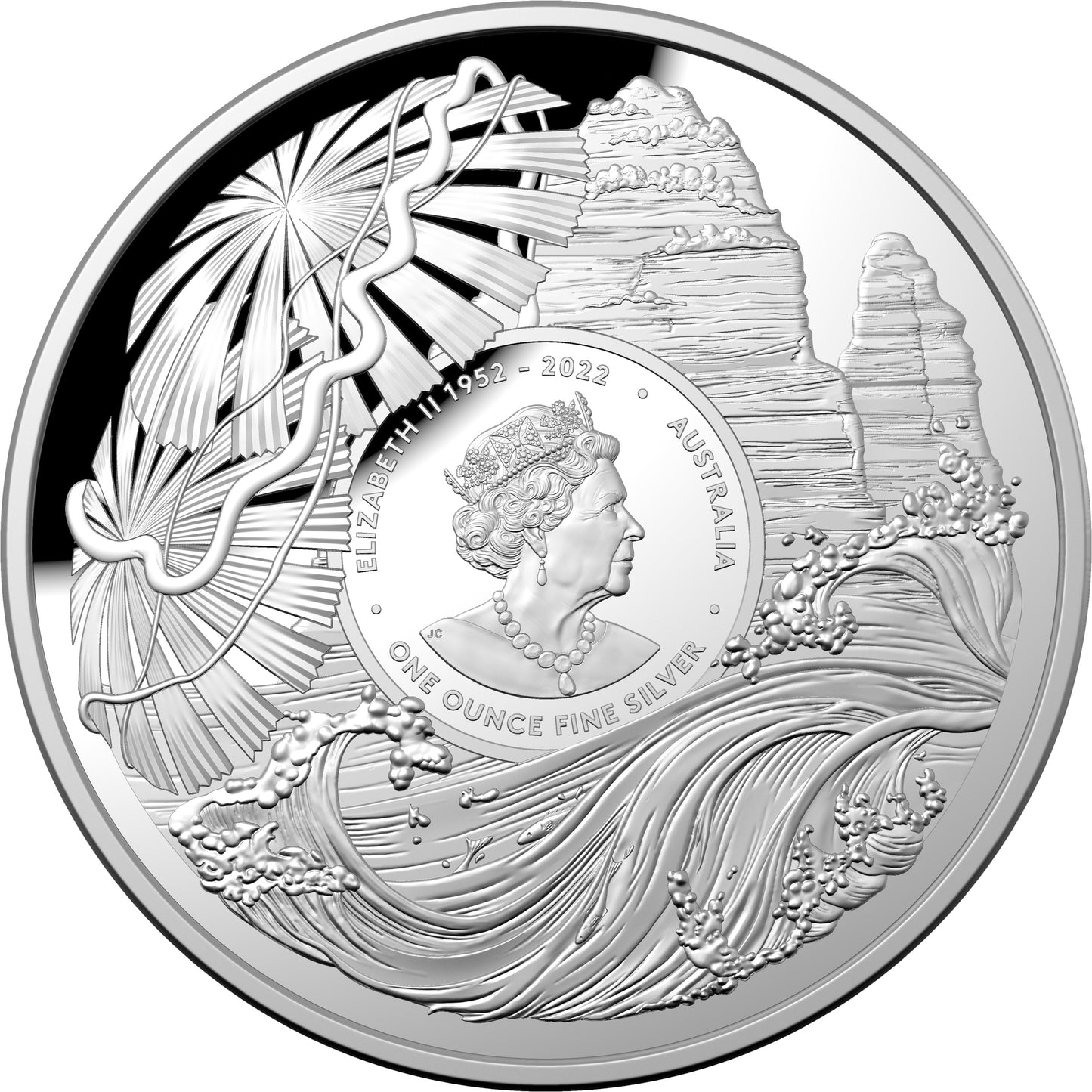 2023 $5 Beauty Rich & Rare Twelve Apostles 1oz Silver Coloured Proof Domed Coin