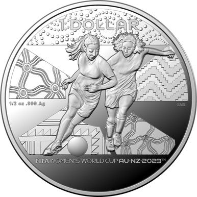 2023 $1 FIFA Women's World Cup Australia and New Zealand 1/2oz Silver Proof Coin