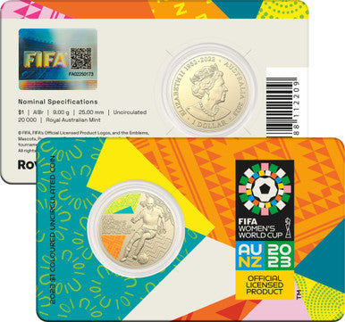 2023 $1 FIFA Women's World Cup Australia & New Zealand  Coloured Uncirculated Coin