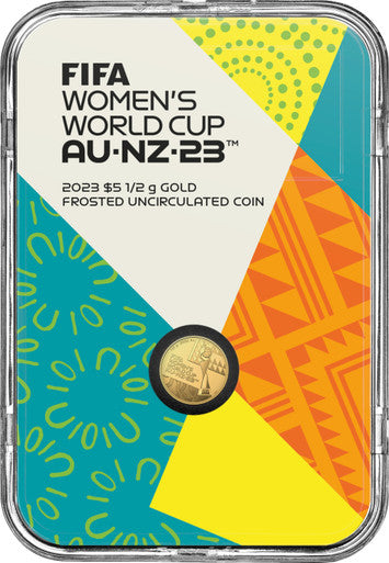 2023 $5 FIFA Women's World Cup Australia and New Zealand 0.5g Gold Frosted Uncirculated Coin