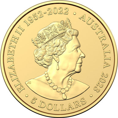 2023 $5 FIFA Women's World Cup Australia and New Zealand 0.5g Gold Frosted Uncirculated Coin