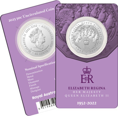 2023 50c Elizabeth Regina Her Majesty Queen Elizabeth II Uncirculated Coin
