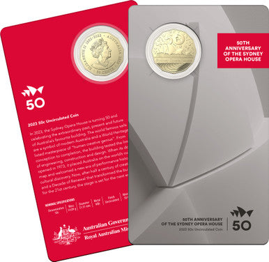 2023 Sydney Opera House 50th Anniversary  50c Uncirculated Coin