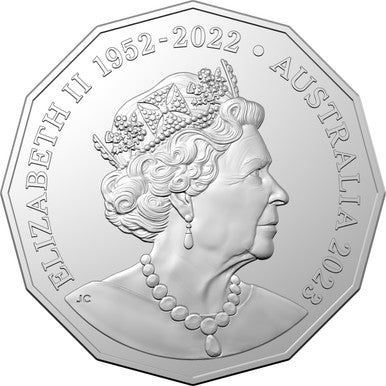 2023 50c 50th Anniversary of AC/DC Coloured Uncirculated Coin