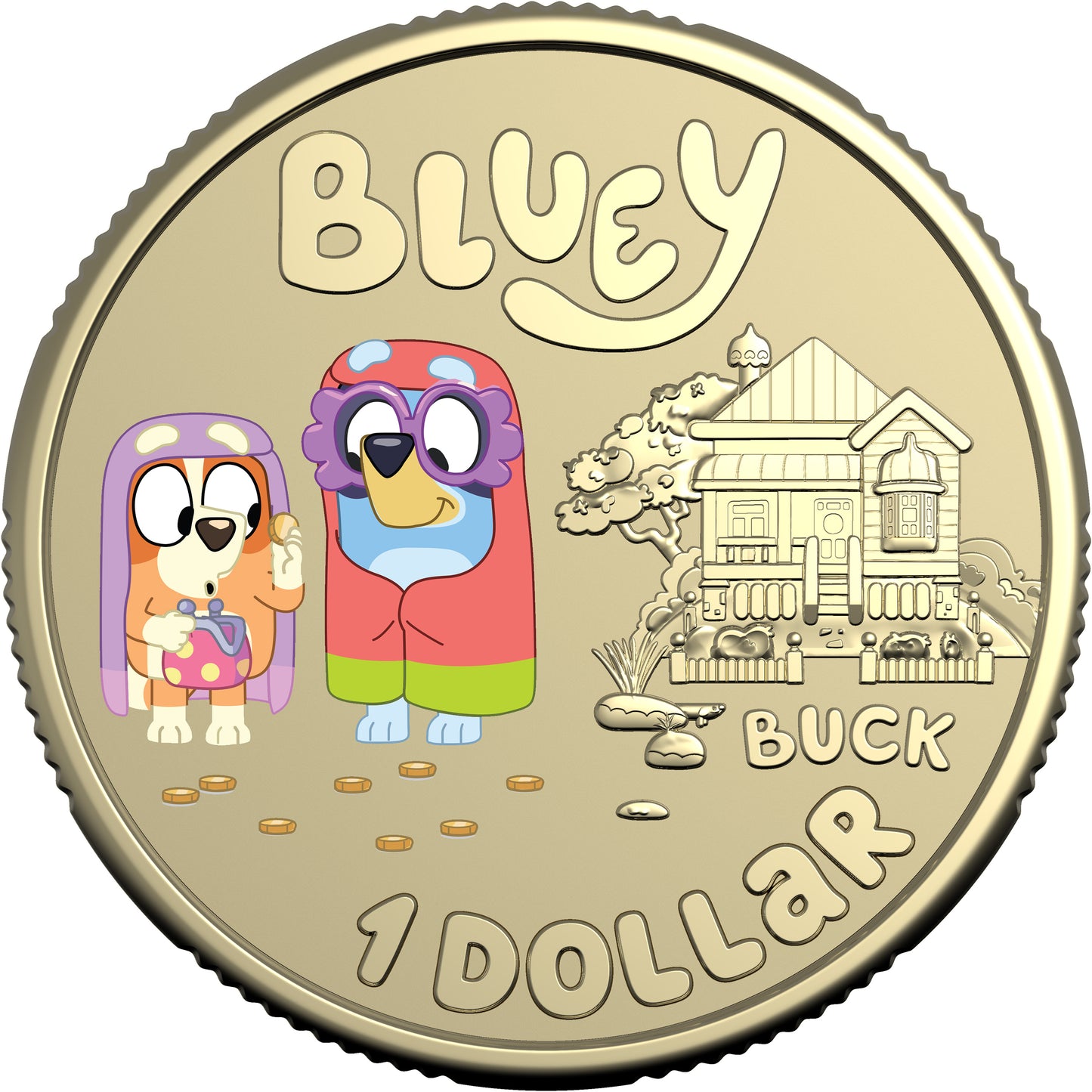 2024 $1 Bluey Dollarbucks The Grannies Coloured Uncirculated Coin