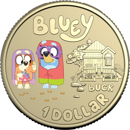 2024 $1 Bluey Dollarbucks The Grannies Coloured Uncirculated Coin