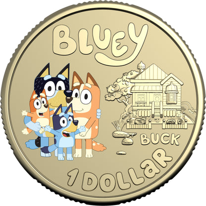 2024 $1 Bluey Dollarbucks The Heelers Coloured Uncirculated Coin