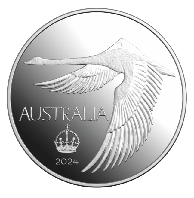 2024 Swan Commemorative Pattern Crown Silver Proof Coin