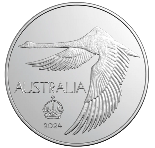 2024 Swan Commemorative Pattern Crown Silver Uncirculated Coin