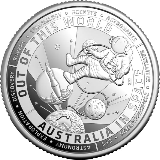 2024 $1 Out of This World Australia In Space 'C' Mintmark Silver Proof Coin