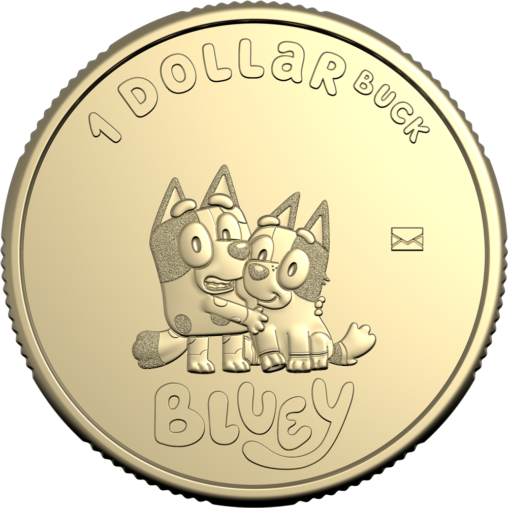 2024 $1 Bluey Muffin and Socks Envelope Privy Mark Uncirculated Coin