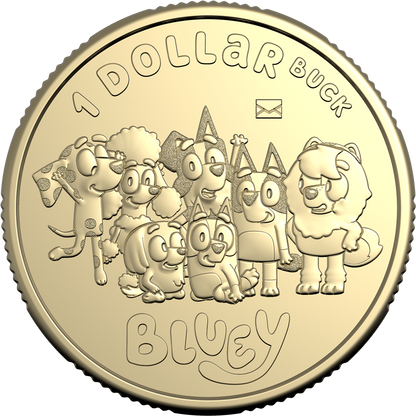 2024 $1 Bluey, Bingo and Friends Envelope Privy Mark Uncirculated Coin