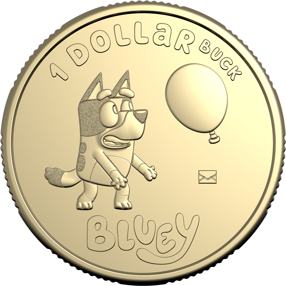 2024 $1 Bluey Envelope Privy Mark Uncirculated Coin