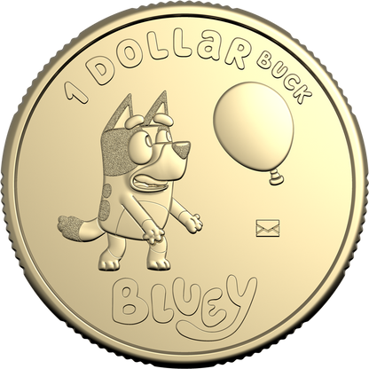 2024 $1 Bluey Envelope Privy Mark Uncirculated Coin