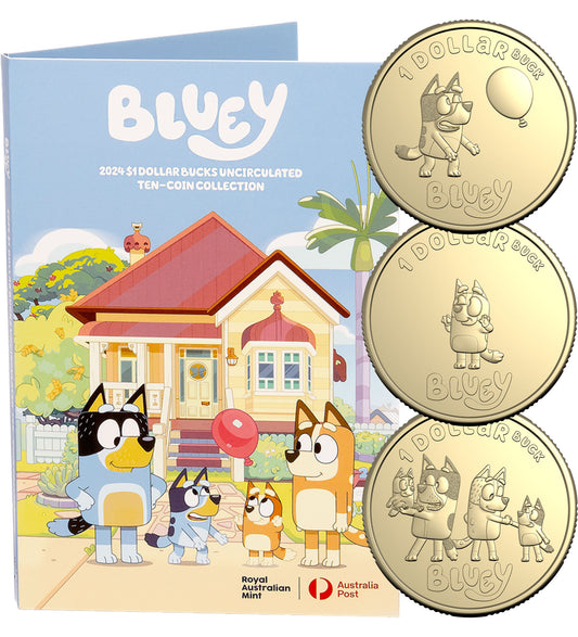2024 $1 Bluey Dollarbucks Uncirculated 10 Coin Set