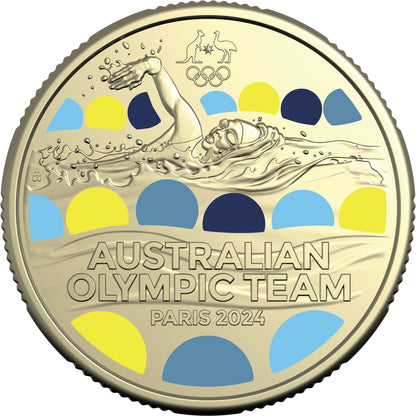 2024 $1 Australian Olympic Team Coloured Uncirculated Coin