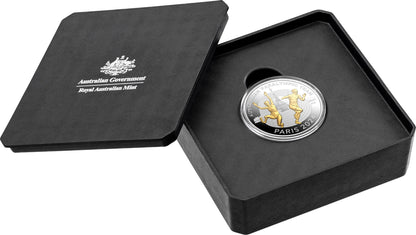2024 $5 Australian Paralympic Team Selectively Gold Plated 1oz Silver Proof Coin