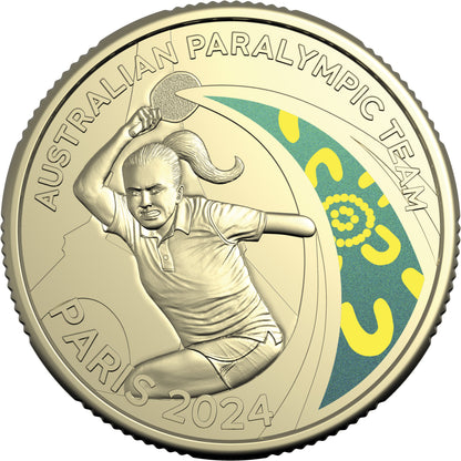 2024 $1 Australian Paralympic Team Coloured Uncirculated Coin