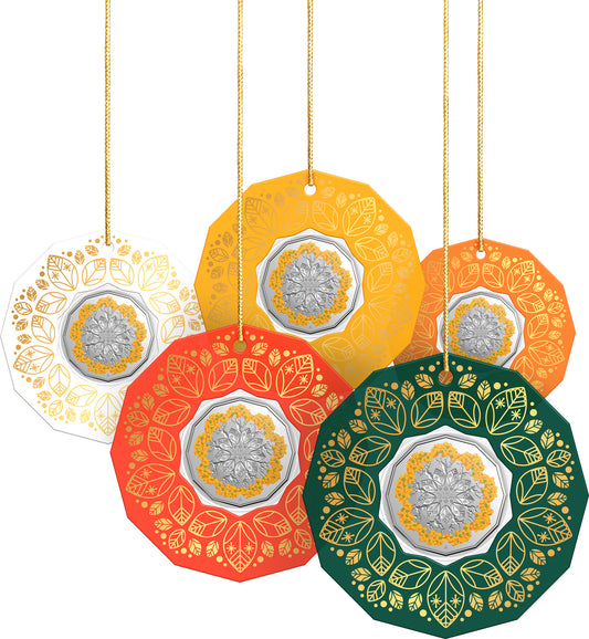 2024 50c Christmas Festive Florals Coloured Uncirculated Coin