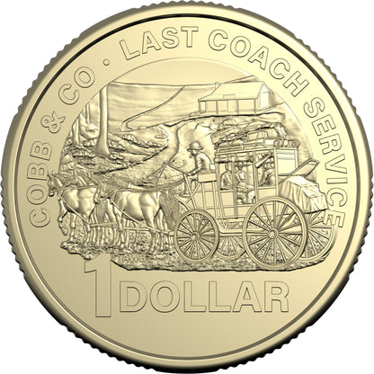 2024 $1 Cobb & Co Centenary of The Last Coach Passenger Service In Australia Uncirculated Coin