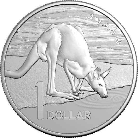 2024 $1 Kangaroo Desert Life 1oz Silver Uncirculated Coin