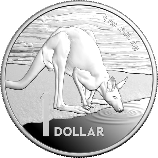2024 $1 Kangaroo Desert Life 1oz Silver Proof Coin