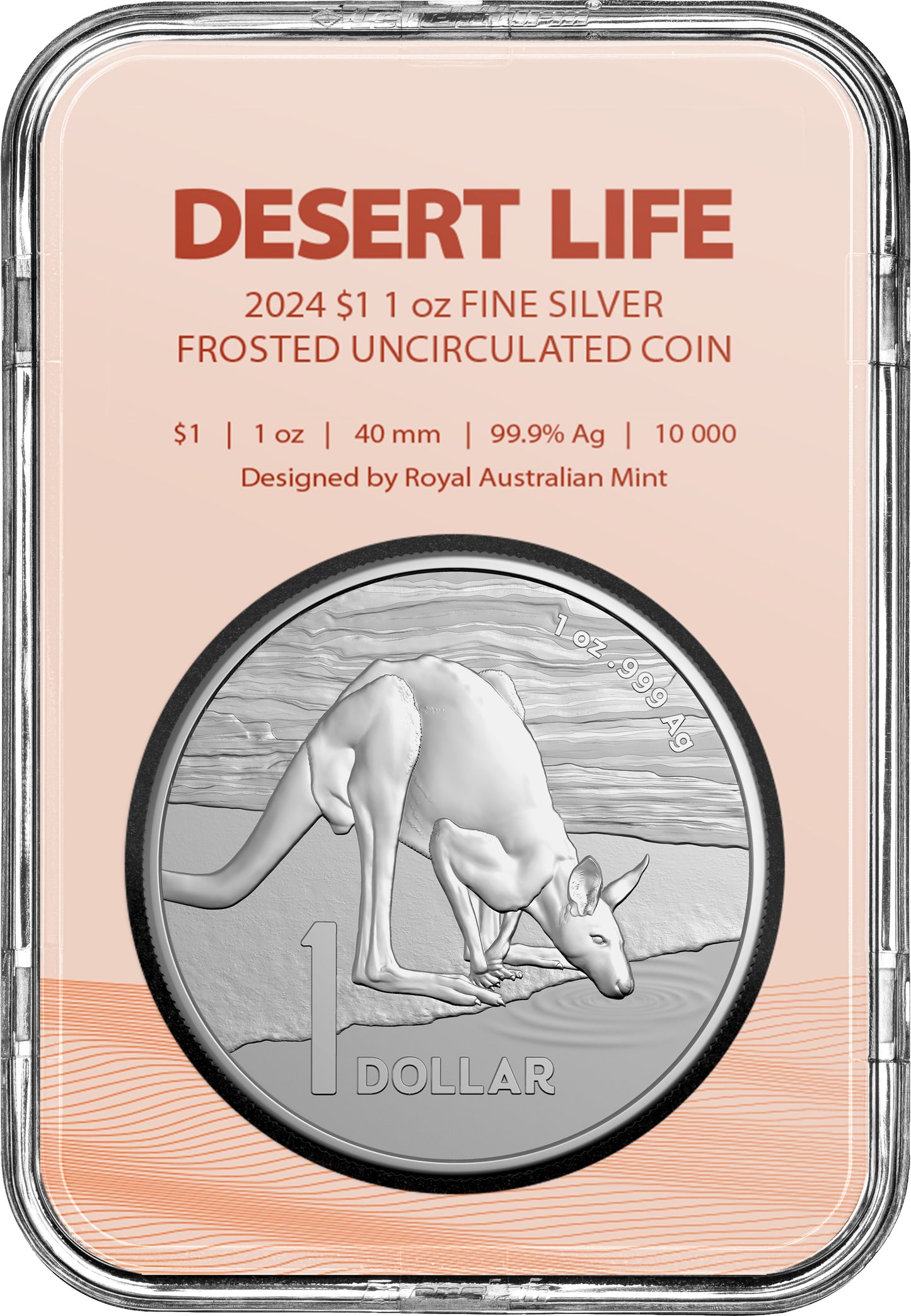 2024 $1 Kangaroo Desert Life 1oz Silver Uncirculated Coin