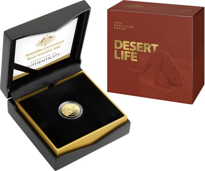 2024 $10 Kangaroo Desert Life 1/10oz Gold Proof Coin