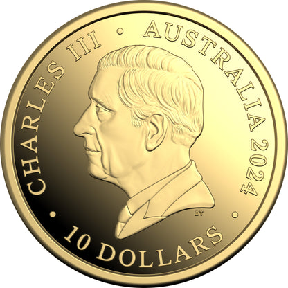 2024 $10 Out of This World Australia In Space 'C' Mintmark Gold Proof Coin