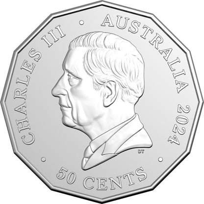 2024 50c 50 Years of NAIDOC Committee Coloured Uncirculated Coin