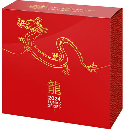 2024 $5 Year of The Dragon 1oz Silver Proof Domed Coin
