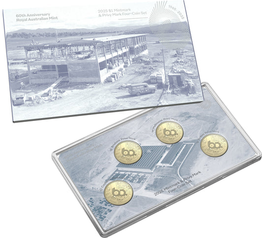 2025 $1 60th Anniversary of The Royal Australian Mint Uncirculated 4 Coin Set