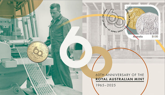 2025 $1 60th Anniversary of The Royal Australian Mint PNC