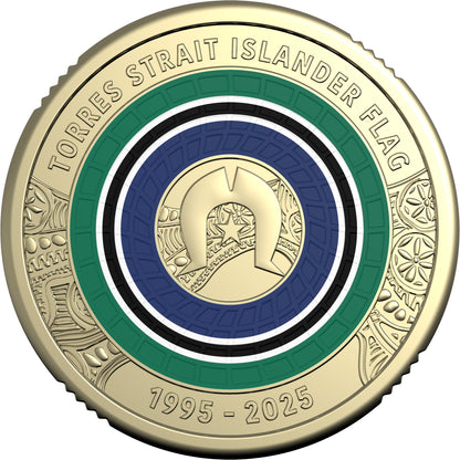2025 $2 30th Anniversary of The Torres Strait Islander Flag Coloured Coin Premium Roll