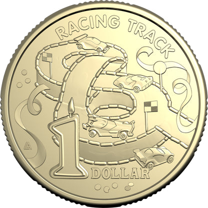 2025 $1 Women's Weekly Children's Birthday Cake Book Racing Track Uncirculated Coin