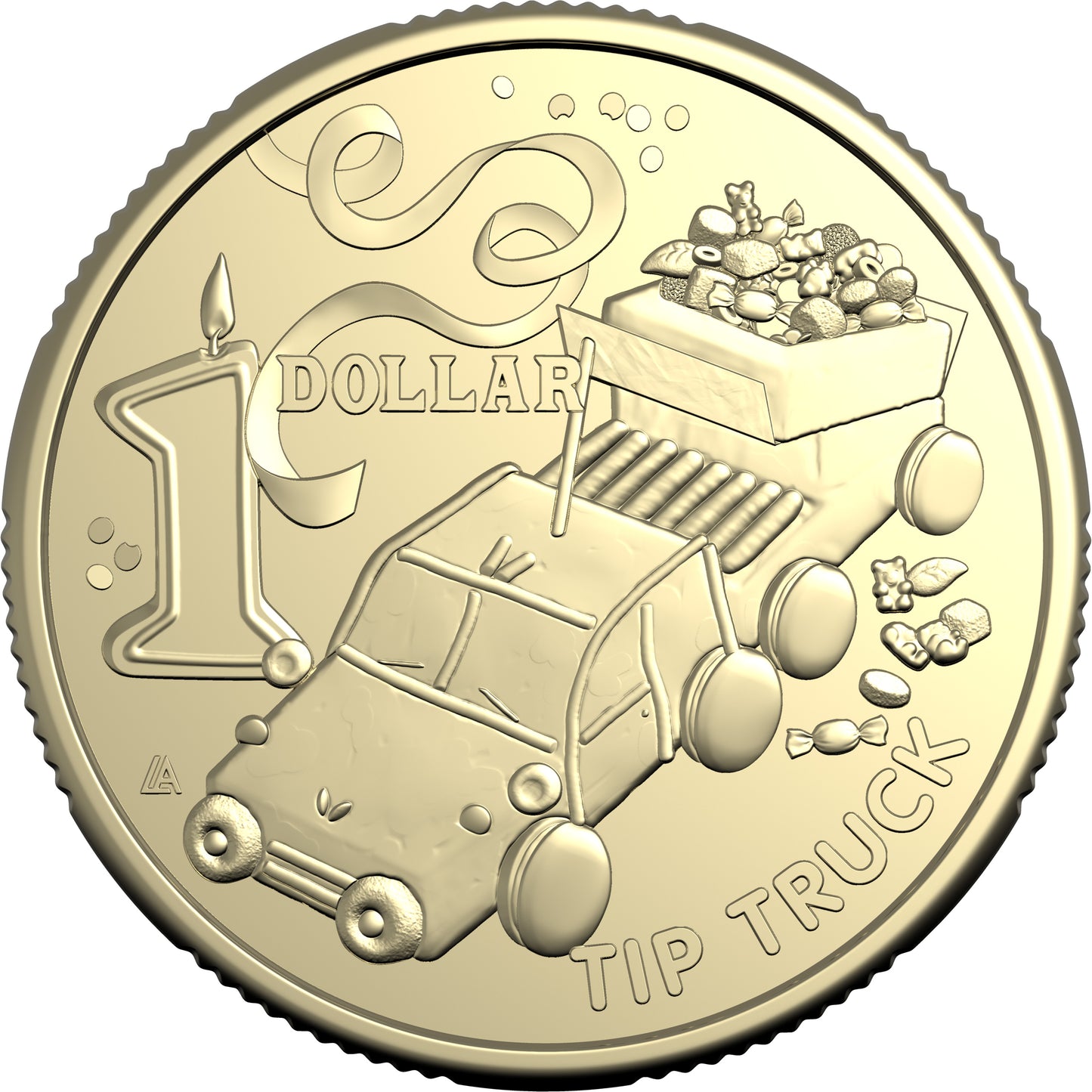 2025 $1 Women's Weekly Children's Birthday Cake Book Tip Truck Uncirculated Coin