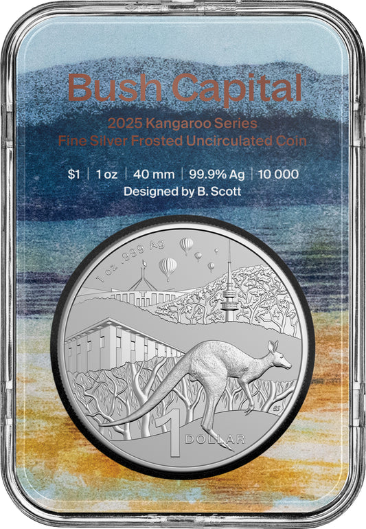 2025 $1 Kangaroo Bush Capital 1oz Silver Uncirculated Coin